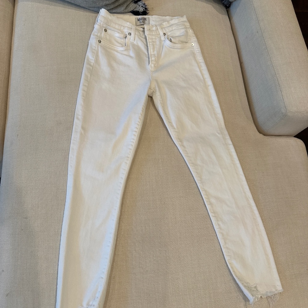 Agolde “Sophie high rise skinny crop”